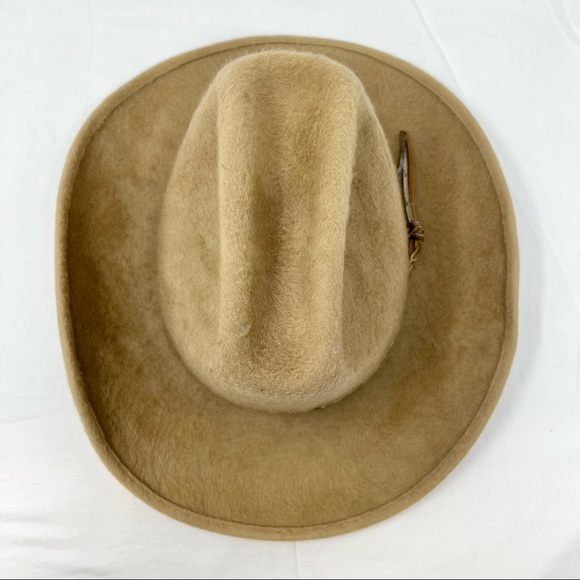 Rare Vintage Disney World Parks Wool Tan Frontiersman Brimmed Hat - Picture 3 of 10